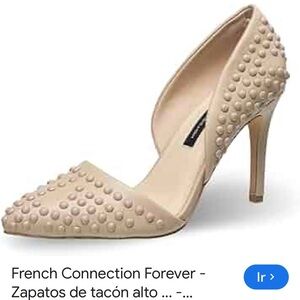French Connection Nude Studded Heels